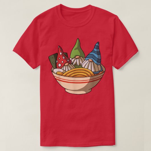 Kawaii Anime Gnomes Asian Noodles Japanners T-shirt (Design voorkant)