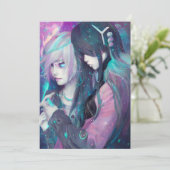 Kawaii Anime Graphic Kaart (Staand voorkant)