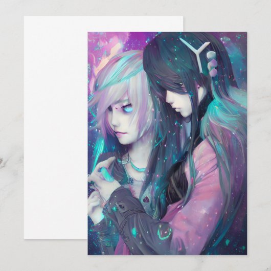 Kawaii Anime Graphic Kaart (Voorkant / Achterkant)