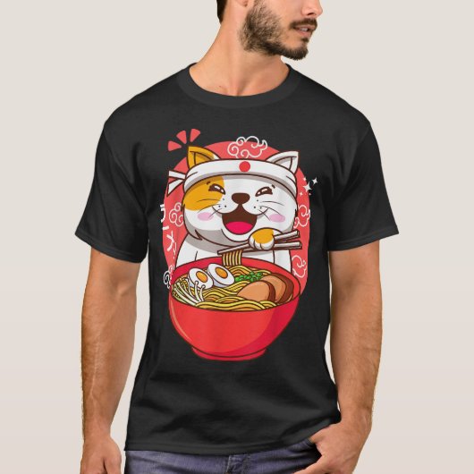Kawaii Anime Japanse katramen T-shirt (Voorkant)