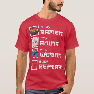 Kawaii Anime Japanse Ramen Funny Gamer Gaming Boy T-shirt