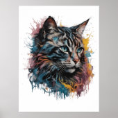 Kawaii Anime Kat Cadeaus Poster (Voorkant)