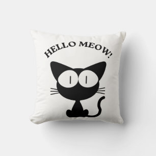 Kawaii Anime Kat HELLO MEOW Worpkussen Kussen