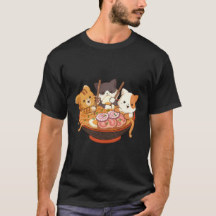 Kawaii Anime Katten Otaku Japanse Ra Noedels T-shirt