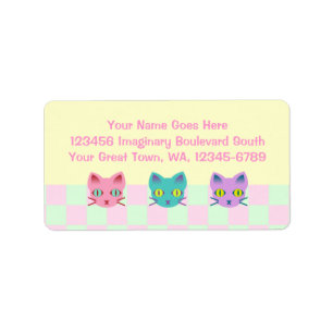 Kawaii Anime Kitty Cats Sherbet controles Etiket