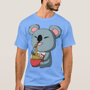 Kawaii Anime Koala Beer Asian Noodles Japans T-shirt