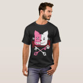 Kawaii Anime Neko Meisje Yandere Menhera Chan Past T-shirt (Voorkant volledig)
