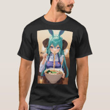 Kawaii Anime Olifant Meisje Eten Ramen