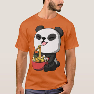 Kawaii Anime Panda Beer Aziatische noedels Japanse T-shirt