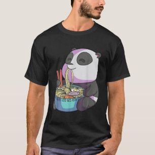 Kawaii Anime Panda Eating Ramen Japans Noodles P T-shirt