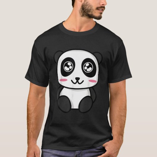 Kawaii Anime Panda Japanese Style Panda T-shirt (Voorkant)