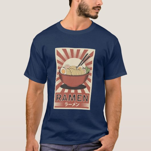 Kawaii Anime Ramen T-shirt (Voorkant)