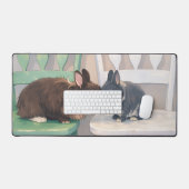 Kawaii Anime Two Bunnies Desk Mat (Keyboard & Muis)