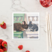 Kawaii Anime Two Bunnies Napkins (50) Servet (Insitu)