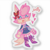 Kawaii Anthro Animal Laptop Sticker (Voorkant)