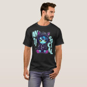 Kawaii Antisocial Emo Cat Pastel Goth Menhera Anim T-shirt (Voorkant volledig)