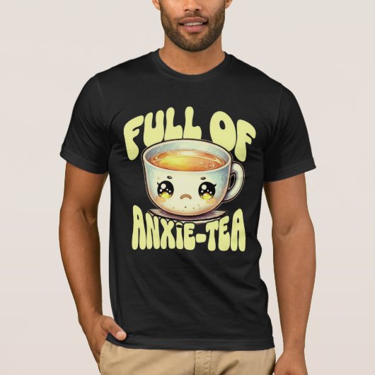 Kawaii Anxie-tea Grappige Angstgrap Schattige Treu T-shirt (Voorkant)