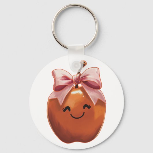 Kawaii appel cadeau sleutelhanger (Voorkant)