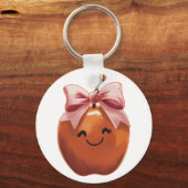 Kawaii appel cadeau sleutelhanger (Voorkant)