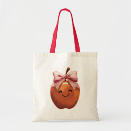 Kawaii apple gift tote bag