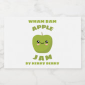 Kawaii Apple Jam Voedselcontainer Etiket (Enkel label)