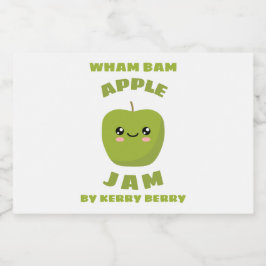 Kawaii Apple Jam Voedselcontainer Etiket