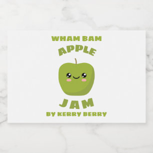 Kawaii Apple Jam Voedselcontainer Etiket