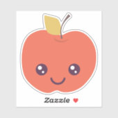 Kawaii Apple Kiss-Cut Vinyl Sticker (Vel)