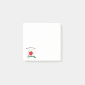 Kawaii Apple Leraar Waardering Bedankt Yo Post-it® Notes (Voorkant)