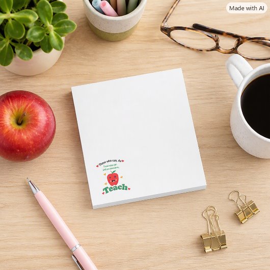 Kawaii Apple Leraar Waardering Bedankt Yo Post-it® Notes