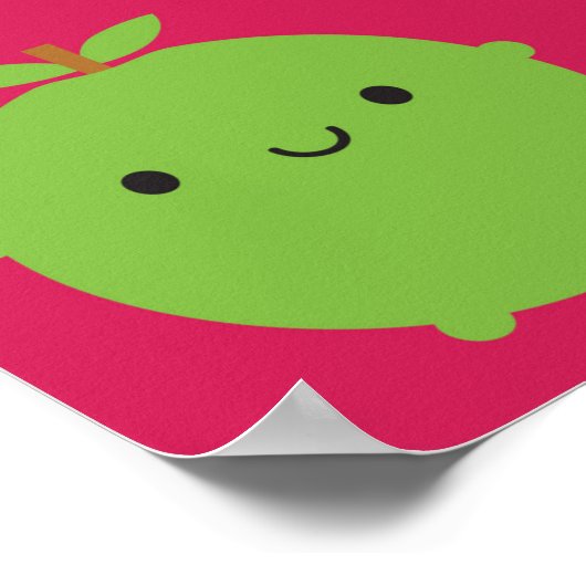 Kawaii Apple Poster (Hoek)