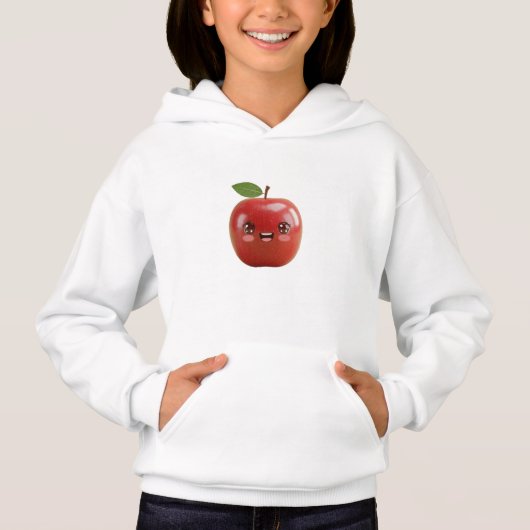 Kawaii Apple Sweatshirt with Cute Hood (Voorkant)