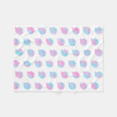 Kawaii Aquarel Ghosts (Eenhoorn) Fleece Deken (Voorkant (Horizontaal))