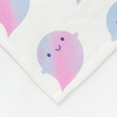 Kawaii Aquarel Ghosts (Eenhoorn) Fleece Deken (Hoek)