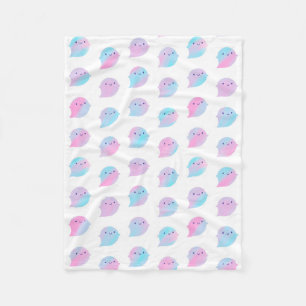 Kawaii Aquarel Ghosts (Eenhoorn) Fleece Deken