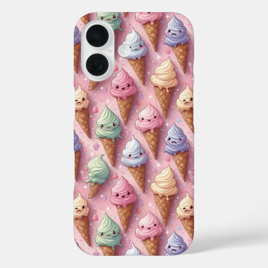 Kawaii Art Ice Cream Cones Case-Mate iPhone Case (Achterkant)