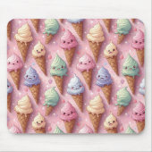 Kawaii Art Ice Cream Cones Muismat (Voorkant)
