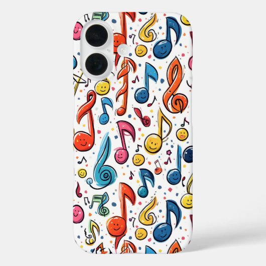 Kawaii Art Musical Notes Abstract Case-Mate iPhone Case (Achterkant)
