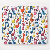 Kawaii Art Musical Notes Abstract Muismat (Voorkant)