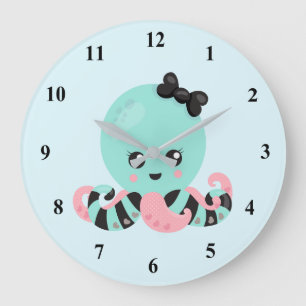 Kawaii Art Octopus Design Grote Klok