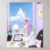 Kawaii Art Poster Print - door Nephele (Voorkant)