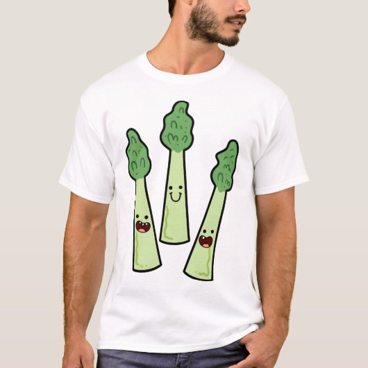 Kawaii Asparagus T-shirt (Voorkant)