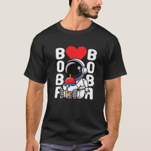 Kawaii Astronaut Bubble Tea Drink Space Lovers Bob T-shirt