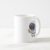Kawaii Astronaut Holding Star Mug Koffiemok (Voorkant rechts)