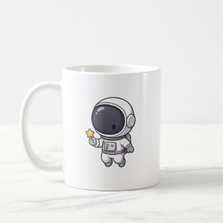 Kawaii Astronaut Holding Star Mug Koffiemok