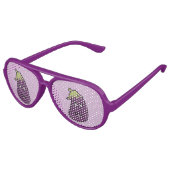 Kawaii aubergine aviator zonnebril (Gekanteld)