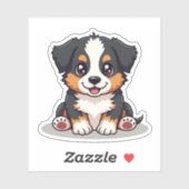 Kawaii Aussie Shepherd Puppy – Sleepy Pose Sticker (Vel)