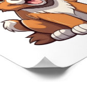 Kawaii Australische Herder Puppy Poster (Hoek)