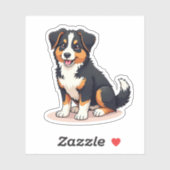 Kawaii Australische Herder Puppy – Slaaphouding Sticker (Vel)