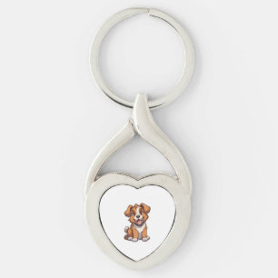 Kawaii Australische Herder Puppy Sleutelhanger